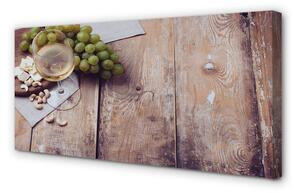 Obraz na płótnie Kieliszek orzechy winogrona