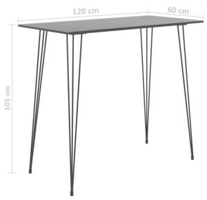 Stolik barowy, czarny, 120x60x105 cm