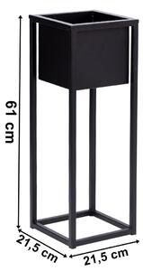 Kwietnik loftowy CONCOVE 60 cm czarny