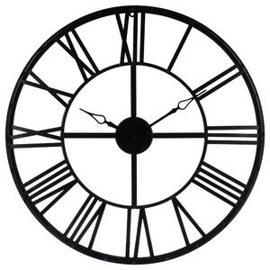 Zegar wiszący z metalu, tarcza z dużymi elementami w stylu vintage