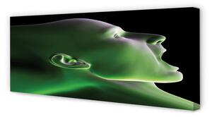 Obraz na płótnie Głowa człowieka zielone światło