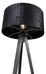 Lampa podłogowa statyw czarny z kloszem czarny 50 cm - Tripod Classic Oswietlenie wewnetrzne
