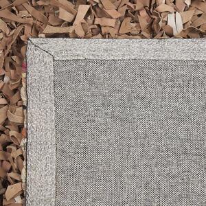 Ręcznie tkany dywan skórzany shaggy 80 x 150 cm beżowy Mut Beliani