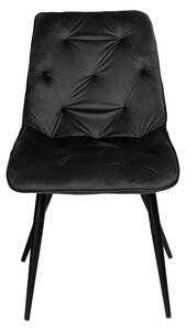 Krzesło welurowe MONTREAL VELVET czarne