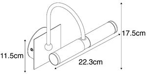 Klasyczny Kinkiet / Lampa scienna stalowy IP44 2-punktowy - Bath Arc Oswietlenie wewnetrzne