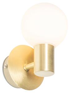 Nowoczesna lampa ścienna złota IP44 - Cederic Up Oswietlenie wewnetrzne