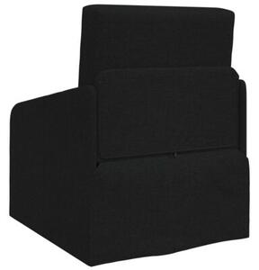 Sofa bed czarny 65 x 80 x 83 cm tkanina