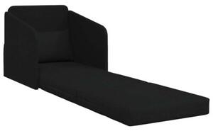 Sofa bed czarny 65 x 80 x 83 cm tkanina