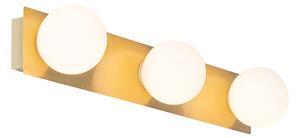 Nowoczesna lampa ścienna złota 48 cm IP44 3-punktowa - Cederic Oswietlenie wewnetrzne