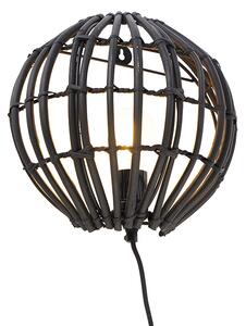 Wiejska lampa ścienna czarna 25 cm - Canna Oswietlenie wewnetrzne