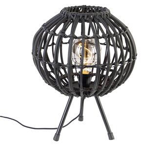 Wiejska lampa stołowa statyw czarny 30 cm - Canna Oswietlenie wewnetrzne