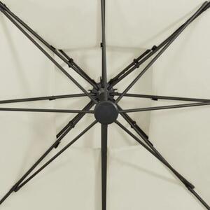 Parasol ogrodowy cantilever z podwójnym blatem 300x300 cm, piaskowy