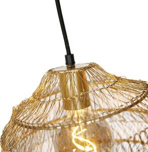 Orientalna lampa wisząca złota wydłużona 3-punktowa - Vadi Oswietlenie wewnetrzne
