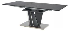 EMWOmeble Stół rozkładany 160-200 SALVADOR / blat - ciemny popiel, nogi - ciemny popiel