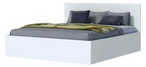 Łóżko ze stelażem i pojemnikiem LAMELLO białe 160x200 cm