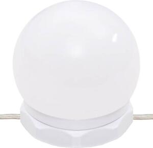 Szafka z lustrem i LED, biała z połyskiem, 60x31,5x62 cm