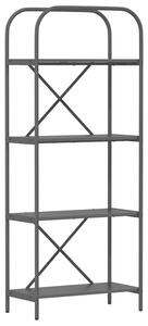 Półka na książki czarny dąb 60 x 30 x 146 cm