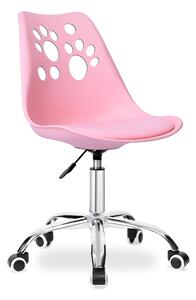 Krzesło biurowe obrotowe GROVER różowe