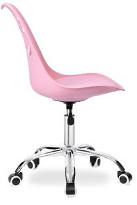 Krzesło biurowe obrotowe GROVER różowe