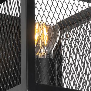 Kinkiet / Lampa scienna przemysłowy czarny - Cage Mesh Oswietlenie wewnetrzne