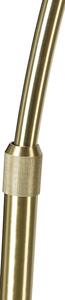 Luk Nowoczesna lampa podłogowa łuk złota klosz welurowy panterka 50cm - XXL Oswietlenie wewnetrzne