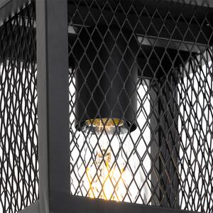 Przemysłowa lampa sufitowa czarna - Cage Mesh Oswietlenie wewnetrzne