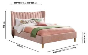 Łóżko 140x200 Tapicerowane FASANO | Tkaniny i Kolory Do Wyboru