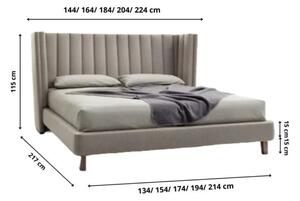 Łóżko 140x200 Tapicerowane CARMIANO | Tkaniny i Kolory Do Wyboru