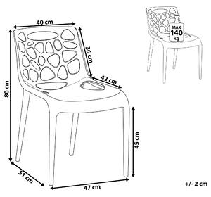 Nowoczesne krzesło do jadalni ogrodowe tworzywo sztuczne czarne Morgan Beliani