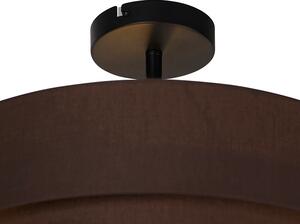 Nowoczesna lampa sufitowa brązowa 45 cm 3-punktowa - Drum Trio Oswietlenie wewnetrzne