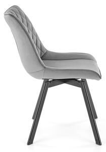 Szare nowoczesne krzesło pikowane - Elpo