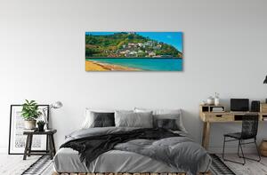 Obraz na płótnie Hiszpania Plaża góry miasto