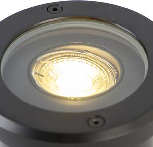 Zewnetrzna Nowoczesny reflektor zewnętrzny naziemny czarny regulowany IP65 - Delux Oswietlenie zewnetrzne