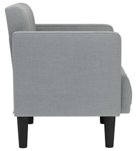 Sofa fotel z podÅokietnikami jasnoszary 53 cm tkanina