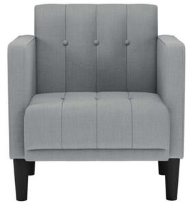 Sofa fotel z podÅokietnikami jasnoszary 53 cm tkanina