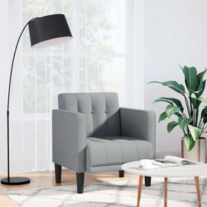 Sofa fotel z podÅokietnikami jasnoszary 53 cm tkanina