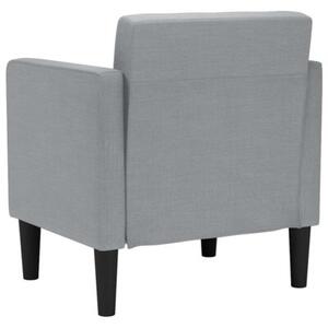 Sofa fotel z podÅokietnikami jasnoszary 53 cm tkanina