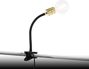 Nowoczesna lampa zaciskowa złota z elastycznym ramieniem - Cavalux Oswietlenie wewnetrzne