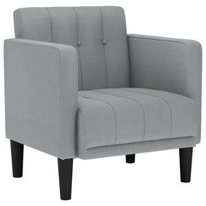 Sofa fotel z podÅokietnikami jasnoszary 53 cm tkanina