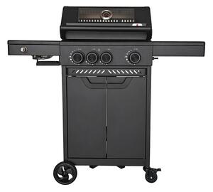 Grill gazowy HEATWAVE 3+1 LED żeliwny ruszt 11.9kW ogród 113,4×49,2×109,4