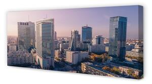 Obraz na płótnie Warszawa Wieżowce panorama