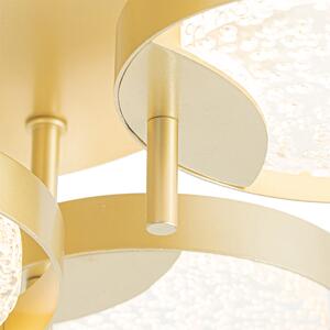 Lampa sufitowa złota 42 cm z 3-stopniowym ściemnianiem LED - Patrick Oswietlenie wewnetrzne