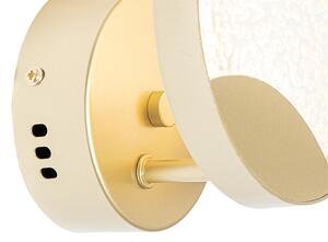 Designerska lampa ścienna złota w tym LED - Patrick Oswietlenie wewnetrzne