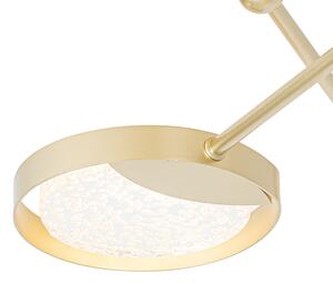 Lampa sufitowa złota z 3-stopniowym ściemnianiem LED 6 lamp - Patrick Oswietlenie wewnetrzne