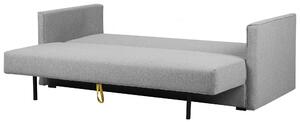 Sofa rozkładana 3-osobowa kanapa z pojemnikiem funkcją spania jasnoszara Eksjo Beliani