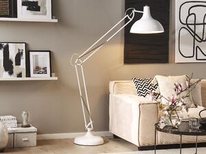 Lampa podłogowa z regulowanym ramieniem metal biała do salonu industrialna Parana Beliani