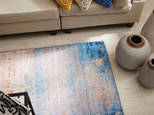 Nowoczesny dywan do salonu wzór abstrakcyjny 140x200 cm niebieski Inegol Beliani