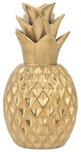 Figurka dekoracyjna złota w kształcie ananasa wysoki połysk 23 cm Tyana Beliani