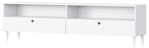 Szafka RTV z półką i szafkami DULLUM 200x58cm, biały