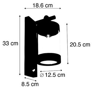 Zewnetrzna Kinkiet / Lampa scienna zewnętrzny rdzawobrązowy czujnik ruchu IP44 - Ruben Oswietlenie zewnetrzne